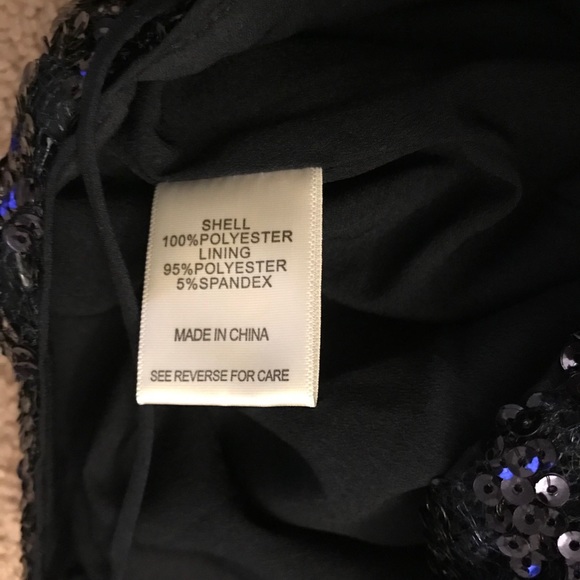 Lucy Paris navy blue sequin crop tank, XS - Picture 4 of 6